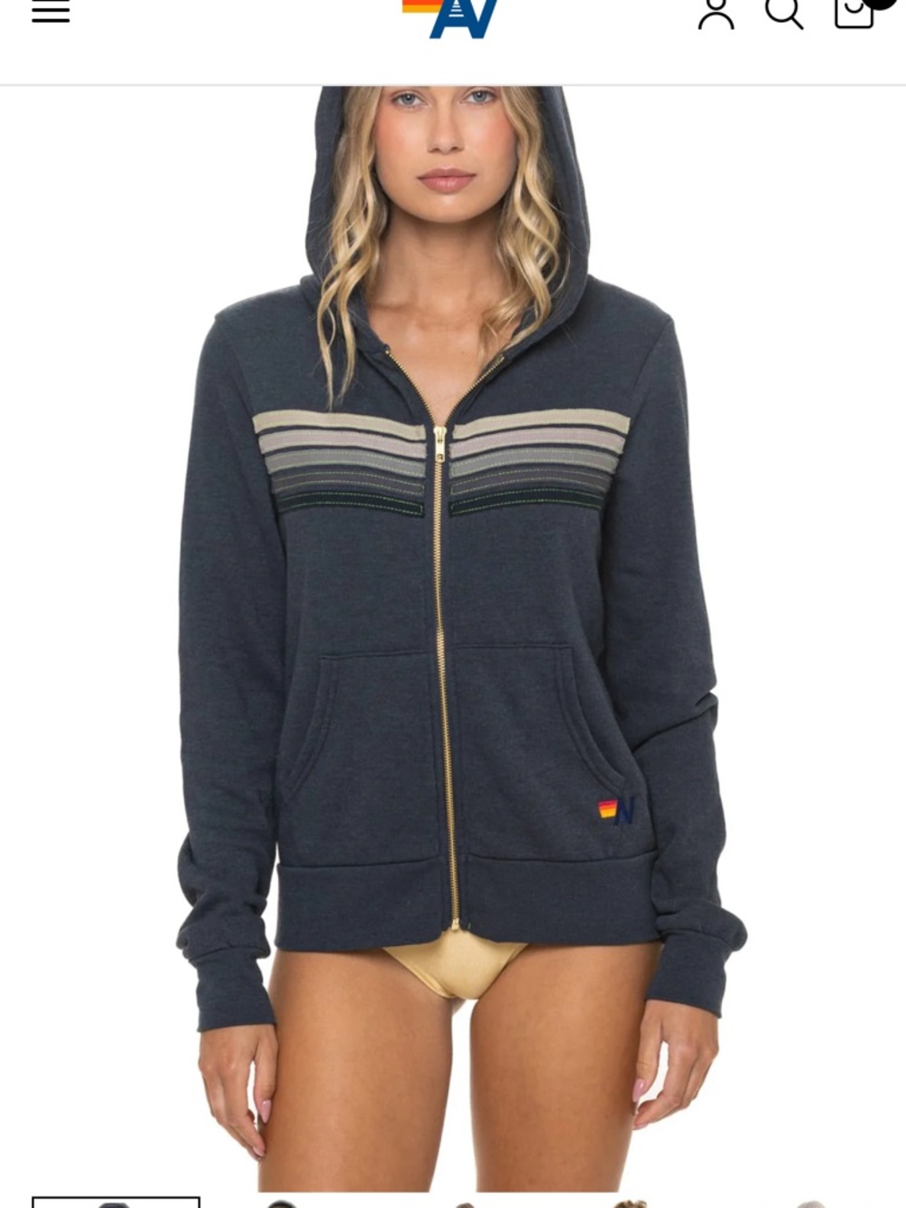 2 PC SET 🔥Aviator Nation Faded Black 5 Stripe Zip Hoodie and Wide Leg Pants